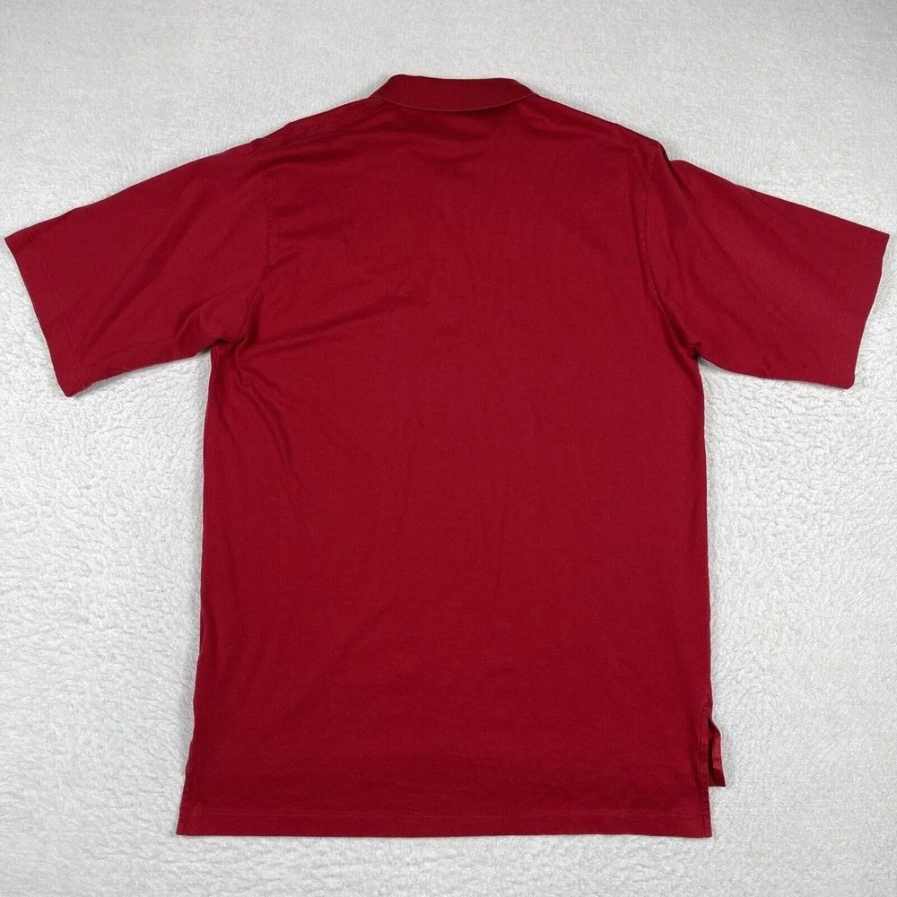 Polo Ralph Lauren Shirt Mens Large Red Vintage‎ Golf Tartan Crest Preppy Golfer
